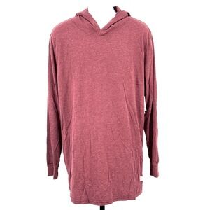 KINETIX Red Long Sleeve Lightweight Cotton Blend Hoodie Shirt Men's Medium NEW